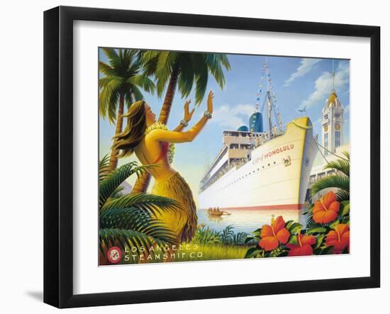 Aloha Towers-Kerne Erickson-Framed Art Print