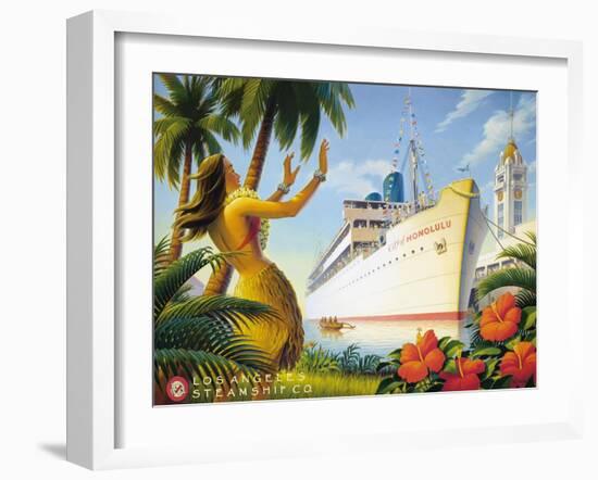 Aloha Towers-Kerne Erickson-Framed Art Print