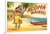 Aloha Waikiki-Kerne Erickson-Framed Art Print