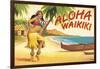 Aloha Waikiki-Kerne Erickson-Framed Art Print