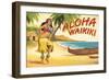 Aloha Waikiki-Kerne Erickson-Framed Art Print