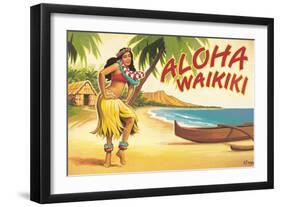 Aloha Waikiki-Kerne Erickson-Framed Art Print