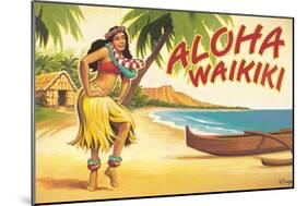 Aloha Waikiki-Kerne Erickson-Mounted Art Print