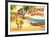 Aloha Waikiki-Kerne Erickson-Framed Premium Giclee Print