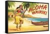 Aloha Waikiki-Kerne Erickson-Framed Stretched Canvas