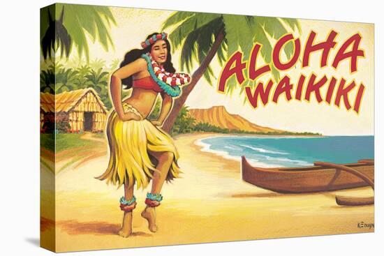 Aloha Waikiki-Kerne Erickson-Stretched Canvas