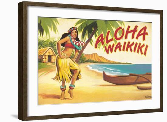 Aloha Waikiki-Kerne Erickson-Framed Art Print