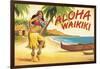 Aloha Waikiki-Kerne Erickson-Framed Art Print