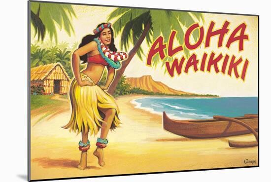 Aloha Waikiki-Kerne Erickson-Mounted Art Print