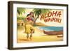 Aloha Waikiki-Kerne Erickson-Framed Premium Giclee Print