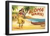Aloha Waikiki-Kerne Erickson-Framed Premium Giclee Print