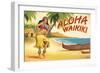 Aloha Waikiki-Kerne Erickson-Framed Premium Giclee Print