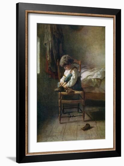 Alone, 19th Century-Theophile Emmanuel Duverger-Framed Giclee Print