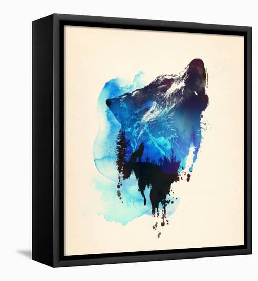 Alone As a Wolf-Robert Farkas-Framed Stretched Canvas