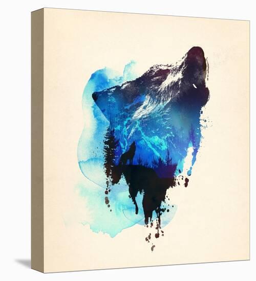 Alone As a Wolf-Robert Farkas-Stretched Canvas