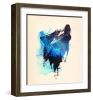 Alone As a Wolf-Robert Farkas-Framed Art Print