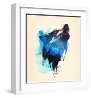 Alone As a Wolf-Robert Farkas-Framed Art Print