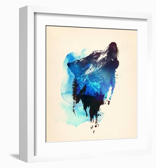 Alone As a Wolf-Robert Farkas-Framed Art Print