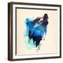 Alone As a Wolf-Robert Farkas-Framed Art Print