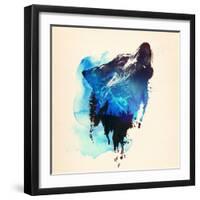 Alone As a Wolf-Robert Farkas-Framed Art Print