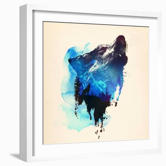 Alone As a Wolf-Robert Farkas-Framed Art Print