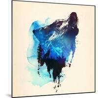 Alone As a Wolf-Robert Farkas-Mounted Art Print