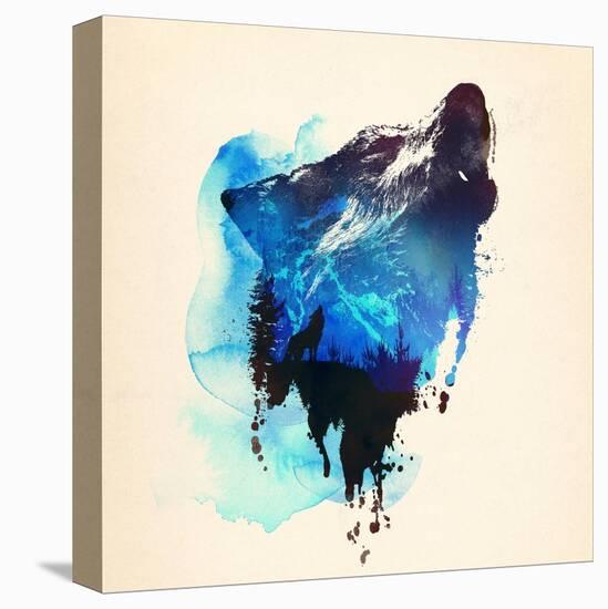 Alone As a Wolf-Robert Farkas-Stretched Canvas
