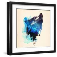 Alone As a Wolf-Robert Farkas-Framed Art Print