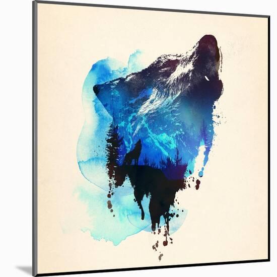 Alone As a Wolf-Robert Farkas-Mounted Art Print