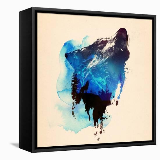 Alone as a Wolf-Robert Farkas-Framed Stretched Canvas