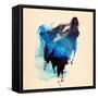 Alone as a Wolf-Robert Farkas-Framed Stretched Canvas