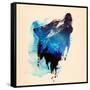 Alone as a Wolf-Robert Farkas-Framed Stretched Canvas