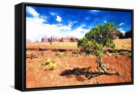 Alone in the Desert-Philippe Hugonnard-Framed Stretched Canvas