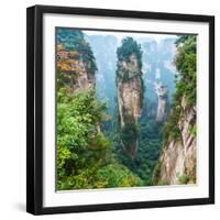 Alone Rock Column Mountain (Avatar Rocks). Zhangjiajie National Forest Park Was Officially Recogniz-Vadim Petrakov-Framed Photographic Print