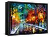 Alone Walk-Leonid Afremov-Framed Stretched Canvas