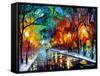 Alone Walk-Leonid Afremov-Framed Stretched Canvas