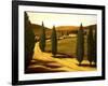 Along a Tuscan Road-Tim Howe-Framed Giclee Print