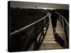 Along a Wooden Track During a Walk to the Beach in Village of Zahara De Los Atunes, Southern Spain-null-Stretched Canvas