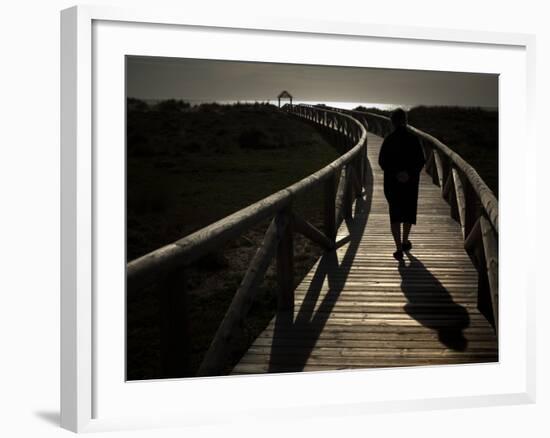 Along a Wooden Track During a Walk to the Beach in Village of Zahara De Los Atunes, Southern Spain-null-Framed Photographic Print