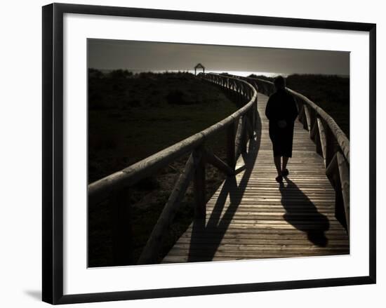 Along a Wooden Track During a Walk to the Beach in Village of Zahara De Los Atunes, Southern Spain-null-Framed Photographic Print