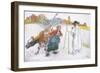 Along Came Joanna Leading Blomma the Cow-Carl Larsson-Framed Giclee Print