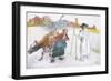 Along Came Joanna Leading Blomma the Cow-Carl Larsson-Framed Giclee Print