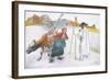 Along Came Joanna Leading Blomma the Cow-Carl Larsson-Framed Giclee Print