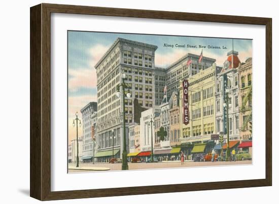 Along Canal Street, New Orleans, Louisiana-null-Framed Art Print