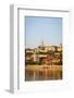 Along Danube River Towards Buda Hill and the Martyas Church Illuminated at Sunrise, Budapest-Doug Pearson-Framed Photographic Print