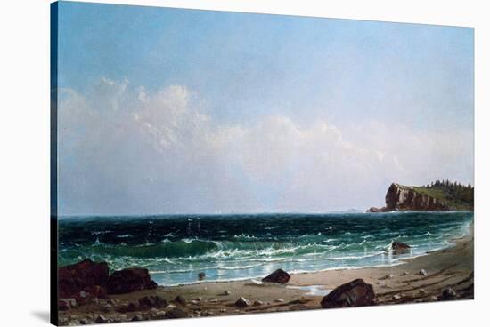Along Newport Beach-Alfred Thompson Bricher-Stretched Canvas