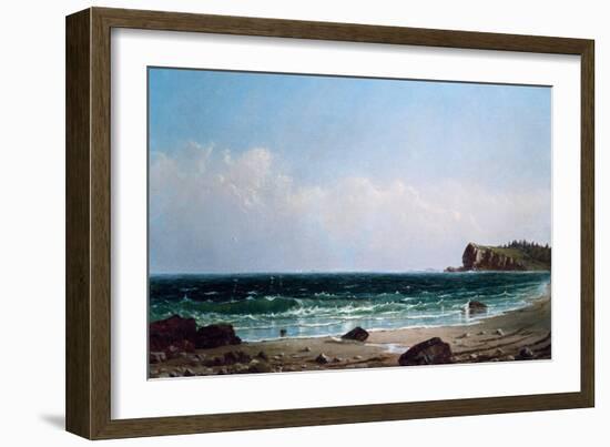 Along Newport Beach-Alfred Thompson Bricher-Framed Giclee Print