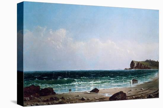 Along Newport Beach-Alfred Thompson Bricher-Stretched Canvas