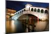 Along Rialto Bridge, Venice at Night-TTstudio-Mounted Photographic Print