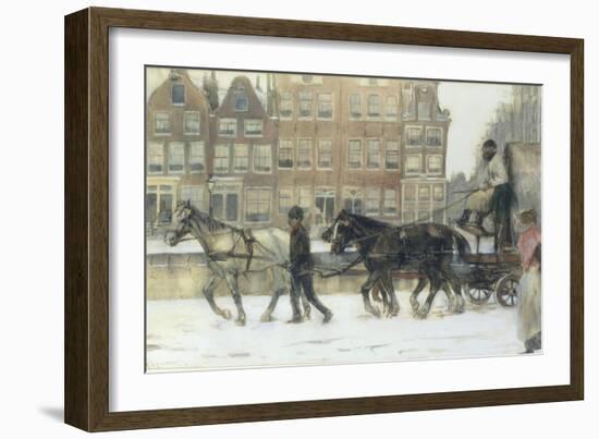 Along the Canal, Amsterdam-George Hendrik Breitner-Framed Giclee Print